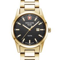 Swiss Alpine Military 7767.1117 Damenuhr Argos gold schwarz 34mm 10ATM