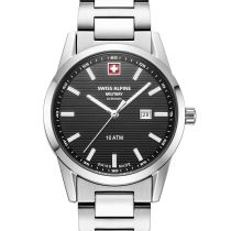Swiss Alpine Military 7767.1137 Damenuhr Argos silber schwarz 34mm 10ATM