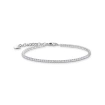 Thomas Sabo A2168-051-14-L19V Silbernes Tennisarmband mit weißen Steinen
