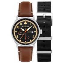 AVI-8 AV-4101-0B Herrenuhr Hawker Hurricane McKellar Dual Time 44mm 5ATM