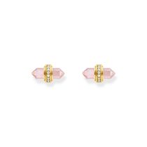 Thomas Sabo H2281-414-9 Goldene Ohrstecker mit rosa Onyx Damen