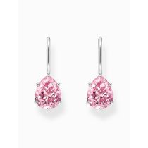 Thomas Sabo H2290-051-9 Silberner Ohrhänger mit pinkfarbenem Zirkonia Tropfen Damen