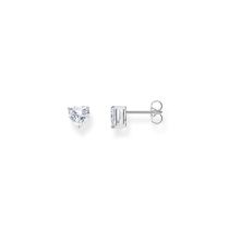 Thomas Sabo H2306-051-14 Silberner Ohrstecker mit weißem Stein in Herzform 7,0 mm Damen