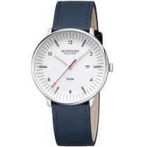 Mondaine MLE.41910.LDV Herrenuhr Doppio Solar 41mm 5ATM 