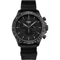 Traser H3 109465 P67 Officer Chronograph Black Nato Herrenuhr 46mm 10ATM