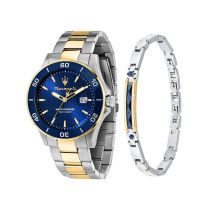Maserati R8873600007 Herrenuhr Competizione Set m. Schmuckband 43mm 10ATM
