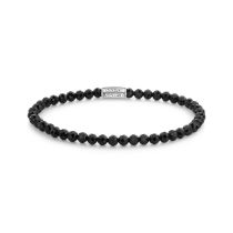 Rebel & Rose RR-40160-S-S Armband Black Glam Rocks Silver