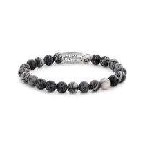Rebel & Rose Armband Black Wolf RR-80032-S-L+ Herren