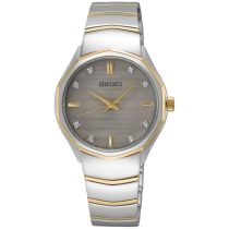 Seiko SUR616P1 Damenuhr Classic Quarz Diamonds 30mm 5ATM 