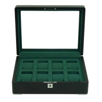 Rothenschild RS-3420-8-BL-GRE Uhrenbox schwarz [8] mit grünem Samt