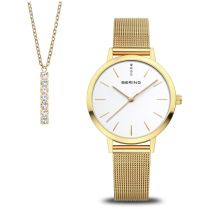 Bering 13434-334-GWP Damenuhr Set Golden Signature 34mm 3ATM