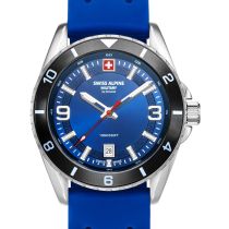 Swiss Alpine Military 7034.1836 Herrenuhr Sierra silber blau 42mm 10ATM