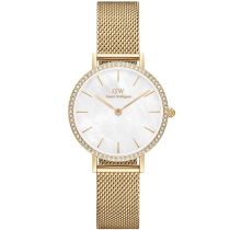 Daniel Wellington DW00100662 Damenuhr Petite Lumine Bezel Evergold 28mm 3ATM