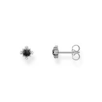 Thomas Sabo H2311-643-11 Silberne Ohrstecker mit schwarzem Stein + Zirkonia Damen