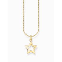 Thomas Sabo KE2222-413-39-L45V Vergoldete Kette mit Stern Anhänger Damen