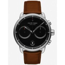 Nordgreen PI42SILEBRBL Herrenuhr Pioneer Chronograph 42mm 10ATM 