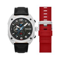 Police PEWGF00814X1 Herrenuhr Portland Chronograph Set 45mm 5ATM