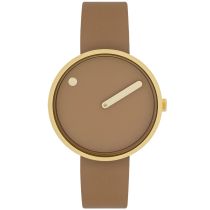 Picto 34002-4814G Cappuccino Brown Unisex 34mm 5ATM