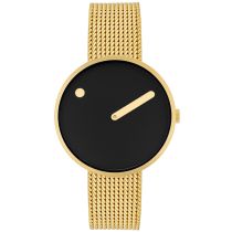 Picto 34087-0914G Black Unisex 34mm 5ATM 