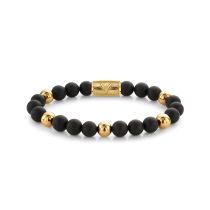 Rebel & Rose Armband Matt Black Madonna RR-8DV05-G-M Herren