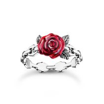 Thomas Sabo TR2482-664-10-54 Silberner Ring Roses Romance Damen