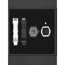 Tsar Bomba TB8218(1+2)CF/FKM-01BK/WH Herrenuhr Atomic Twin austauschbare Automatikuhr 45mm 10ATM 